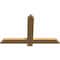 Ekena Millwork Eugene Smooth Timber Gable Bracket, Western Red Cedar, 36"W x 23"H x 1 1/2"D x 3 1/2"F, 15/12 Pitch GBW036X23X0204EUG00SWR - alternate 4